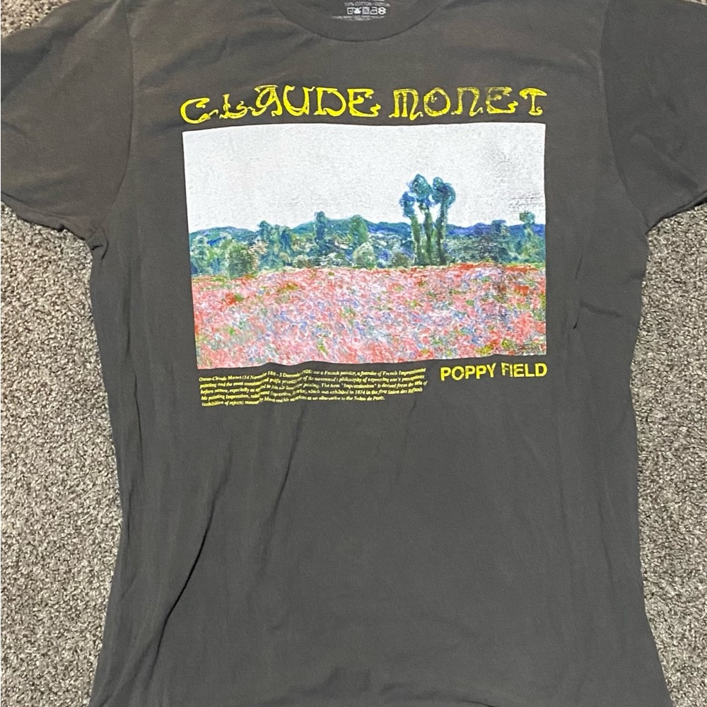 Claude Monet “poppy field” shirt